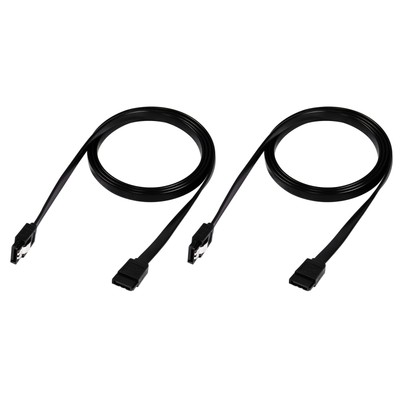 SATA III Cable 39.37 Inch Flat Angle Hard Drive SATA Data Cable with Locking ...