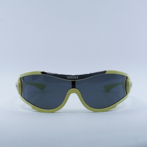 Pre-owned Versace Ve4475 548687 Yellow/dark Grey 42-142-110 Sunglasses In Gray