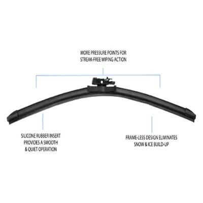 Si-Tech Silicone Flat 22'' Black Wiper Blade PIAA 19A189 Fits 2001-2007 Volvo V70