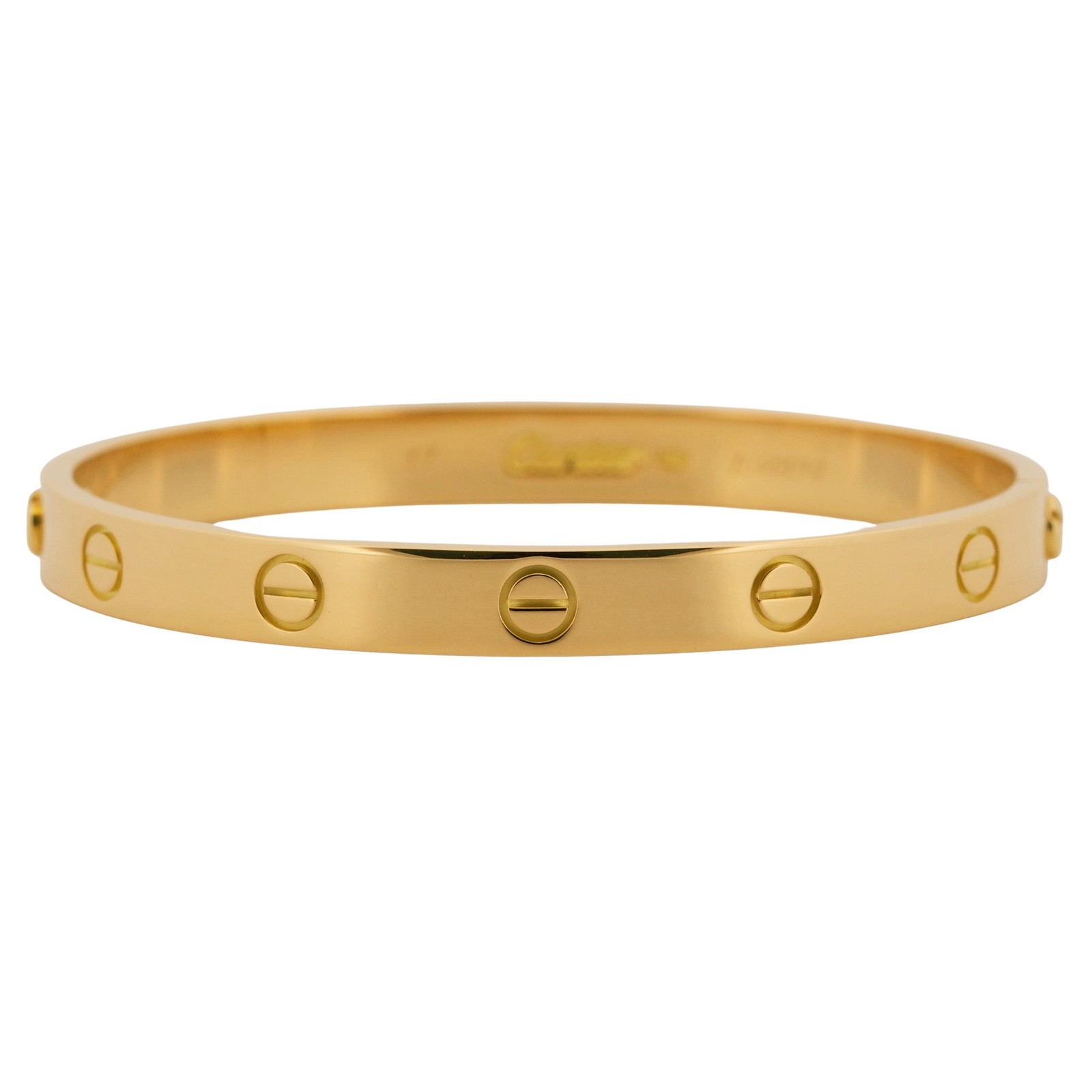 2026 SERVICE Cartier LOVE Bracelet Size 17 Solid 18K Gold AU 750 BOX 1990's