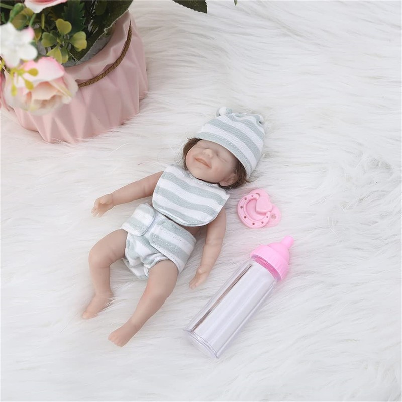 Smile Reb-orn Baby Dolls Girls 6 Inch Preemie Lifel-ike Soft Vinyl w/Accessories
