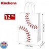 Küchera Baseball Gift Bags for Kids – 12 Pack Baseball Sports Theme Party Favors Bags for Boys and Girls – Snack and Treat Goodie Bag for Birthday or Team Game Events and Party Decarations Supplies