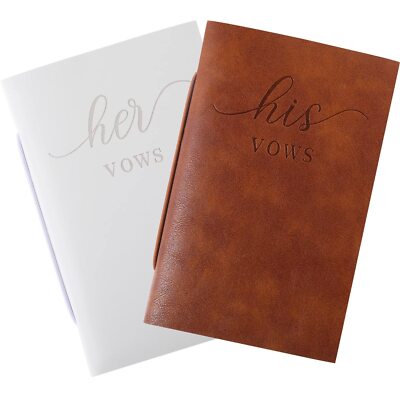 2 Pcs Wedding Vow Books His and Hers Vow Books Vow Notebook for Wedding Vows ...