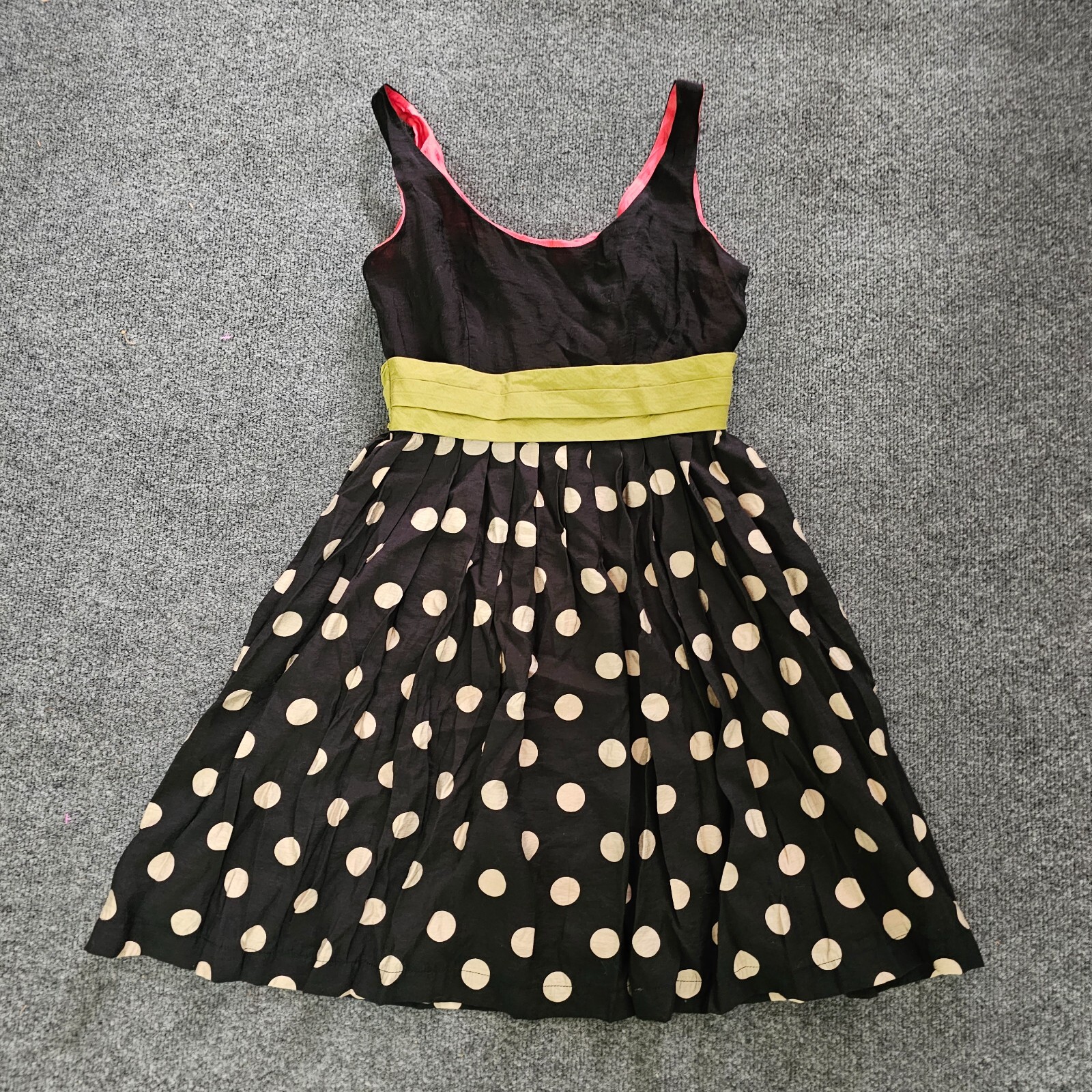 Corey Lynn Calter Dress Women 2 Black Polka Dot Sleeveless A