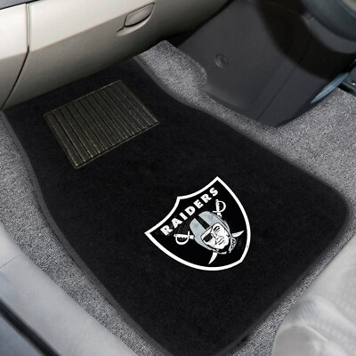 New 4pcs NFL Las Vegas Raiders Car Truck Front Rear Carpet Floor Mats Set