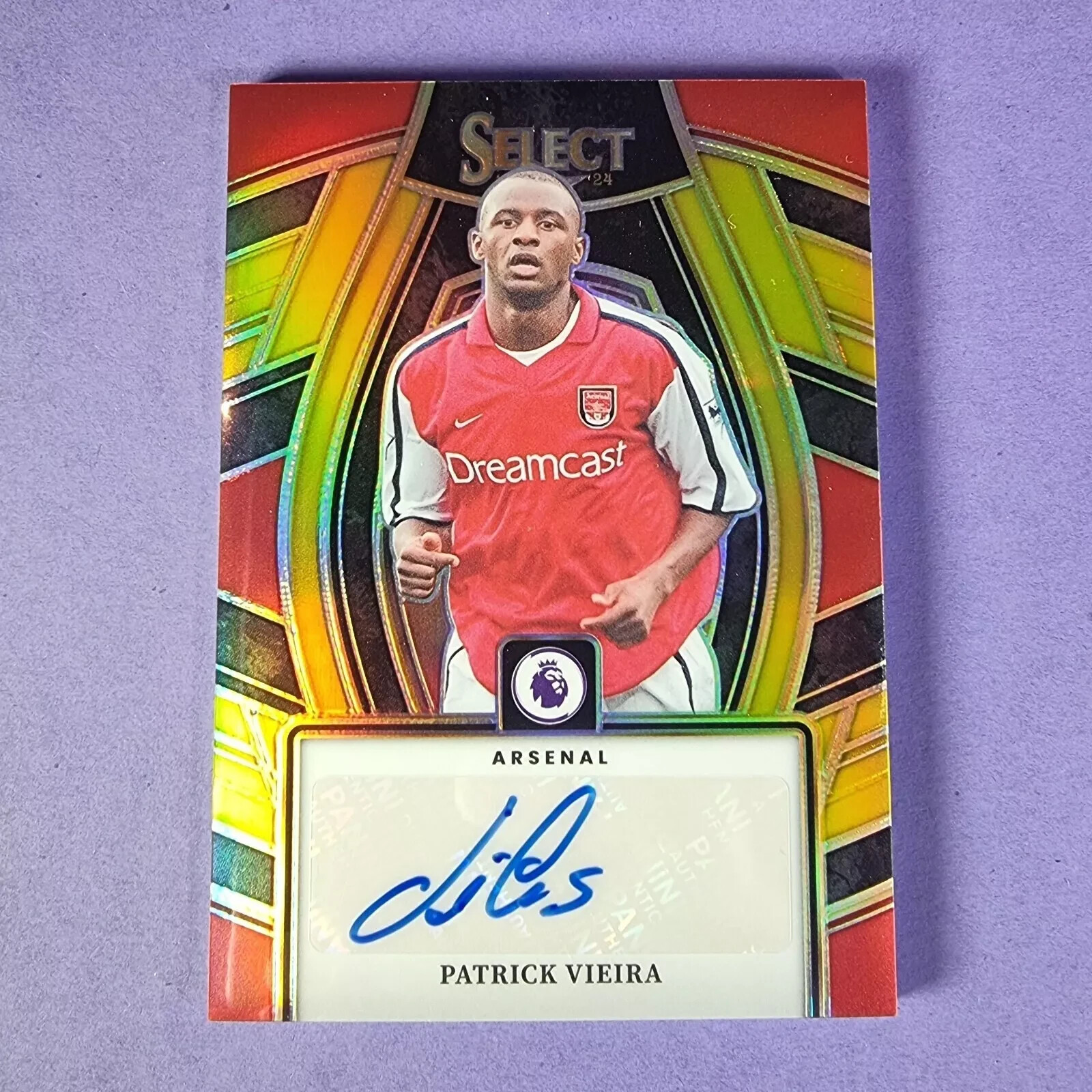 Patrick Vieira 04/10 Auto Panini Select 23-24 - Arsenal Shirt No +