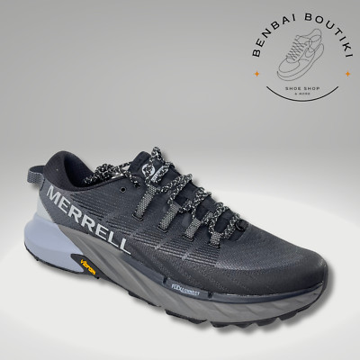 Merrell Mens Agility Peak 4 Low Black Hiking Trail Shoes Size 14 J135107