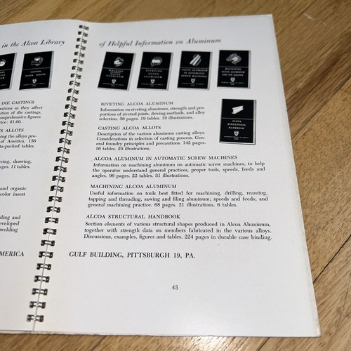 1948 ALCOA ALUMINUM IMPACT EXTRUSIONS Book - Aluminum Company of America