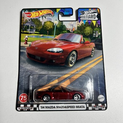 Hot Wheels Premium Boulevard  04 Mazda Mazdaspeed Miata Red #75 New