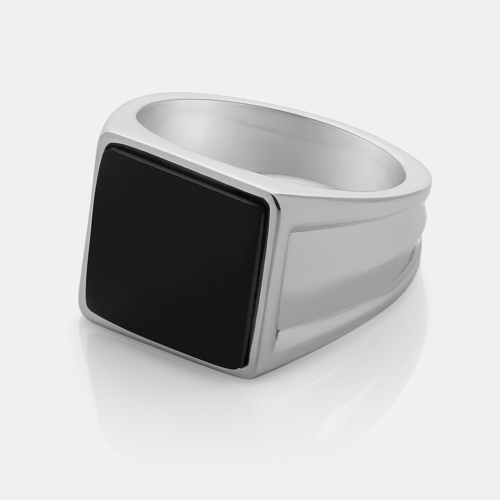 Vitaly Men's Ring VOID Onyx Sterling Silver Signet Size 9 | eBay