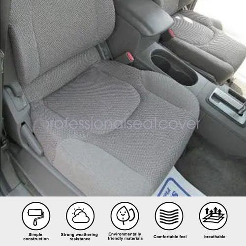 For 2005-2019 Nissan Frontier Driver Passenger Bottom Top Seat Cover Gray # W