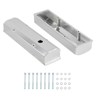 2x Aluminium Ventilabdeckung for Chevy Block SBC 283-400 mit Schrauben
