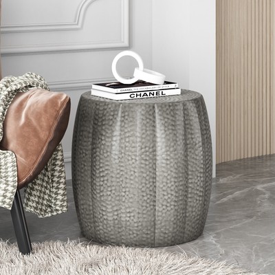 METAL DRUM END TABLE