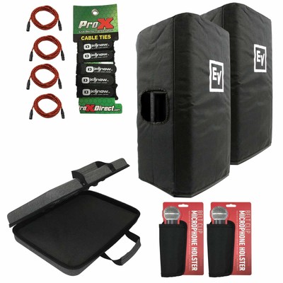 Electro Voice ETX-35P-CVR Speaker Covers Pair + Storage Case + Accessories