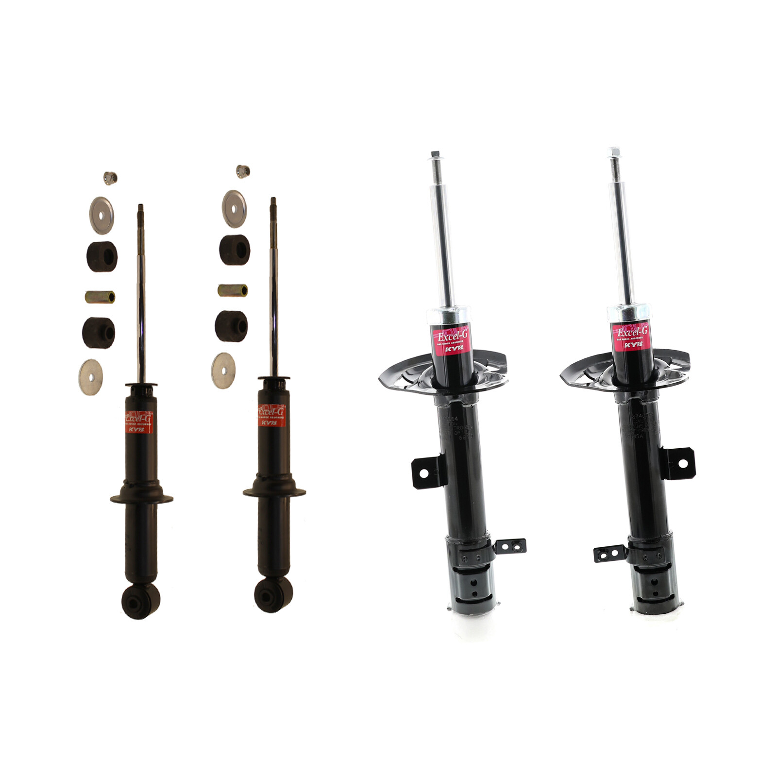 KYB ExcelG OEM Struts Front & Rear Set of 4 for Jeep Patriot Compass
