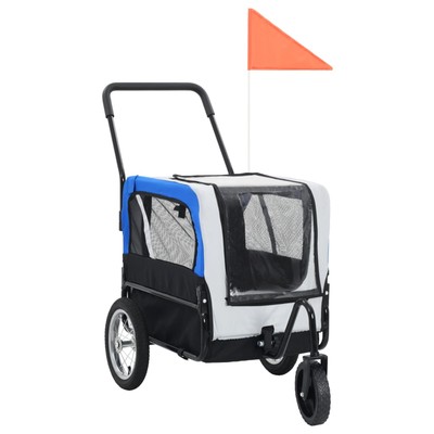Gecheer 2-in-1  Bike Trailer & Jogging Stroller Gray and Q2S4