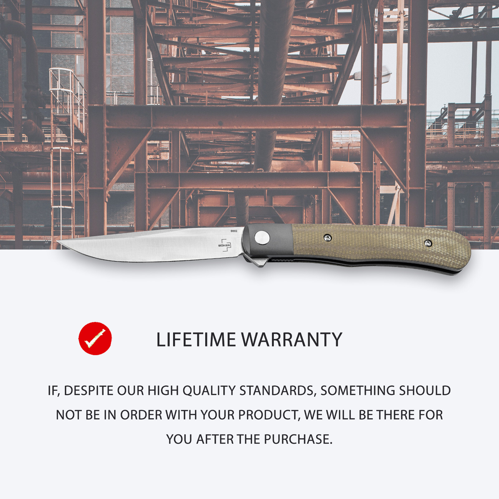 Boker Plus Modern Trapper Uno Pocket Knife 3.23" Nitro-V Blade Micarta ✔️01BO930