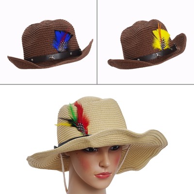 16 Pcs Assorted Hat Feathers Party Accessories for Cowboy Hats Fedora Hats