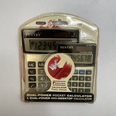 Sentry CAPS2 Pocket & Mini Decktop Calculator Two Pack