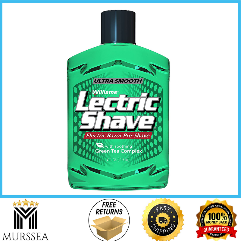Williams Lectric Shave, Electric Razor Pre-Shave for Men, Green Tea Complex 7 Oz