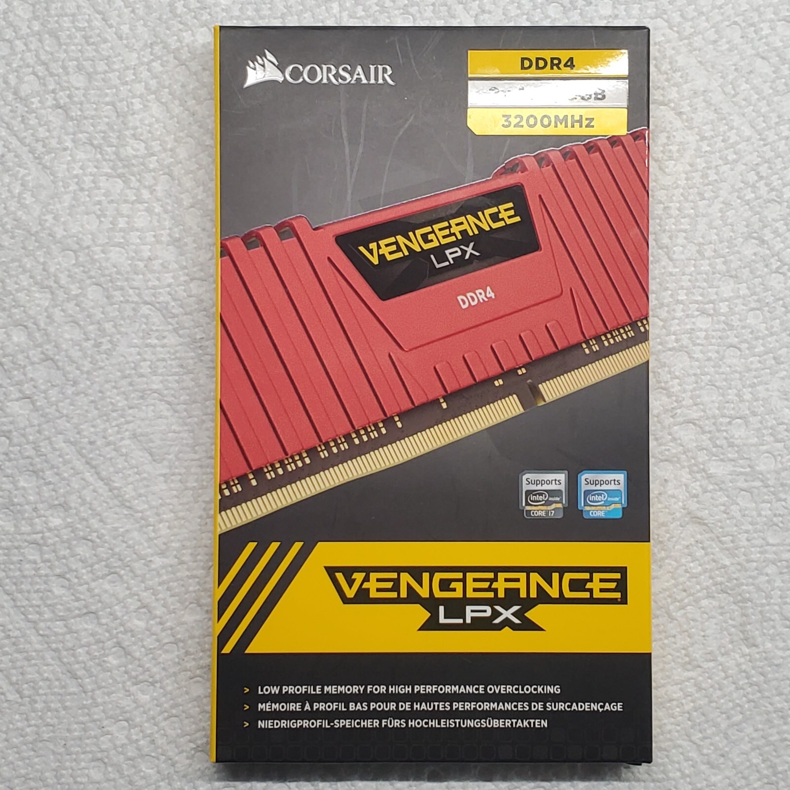 Corsair Vengeance LPX 8GB (2x4GB) DDR4 3200 CL16 - Red