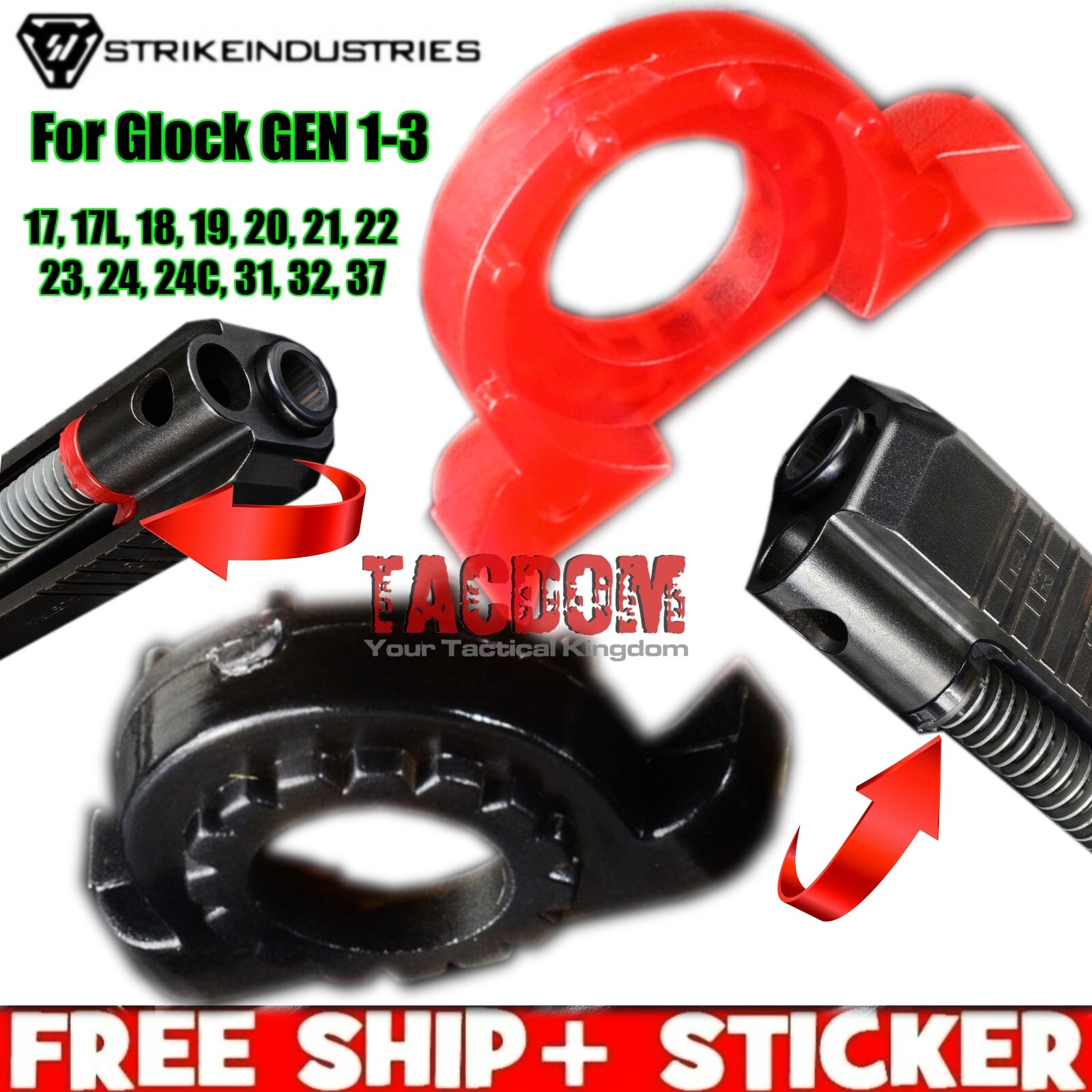 [新品同様] TRIAL RB-5 Relic buffer Strike Industries SHOCK Recoil BUFFER set for GLOCK GEN 3 17