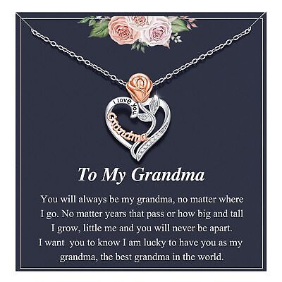 UPROMI Grandma Gifts, Grandma Necklace Birthday Gifts Ideas, Great Best Grand...