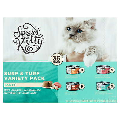 Tuna & Whitefish Flavor Pate Wet Cat Food Variety Pack , 5.5 oz. Cans (36 Count)