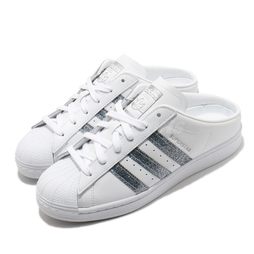 

adidas Originals Superstar Mule W White Silver Женские повседневные сандалии Обувь FZ2260, Белый, Superstar Mule W