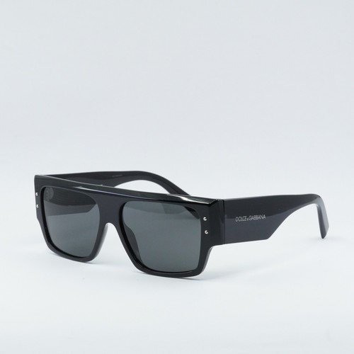 Pre-owned Dolce & Gabbana Dg4459 501/87 Black/dark Grey 56-14-145 Sunglasses Authentic In Gray