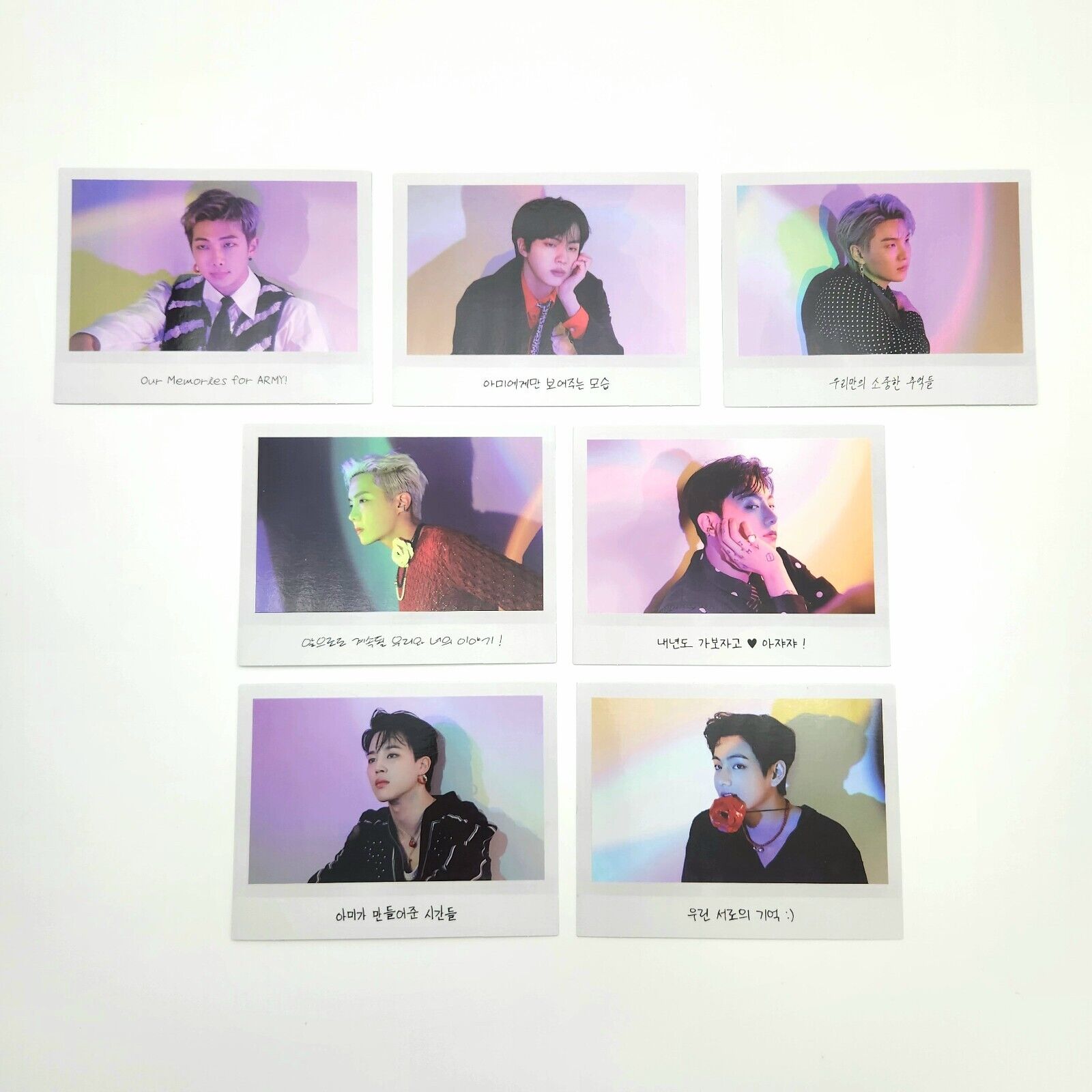 BTS MEMORIES OF 2021 BLU RAY INSTANT PHOTO CARD RM JUN SUGA BTS MEMORIES OF 2021 BLU RAY INSTANT PHOTO CARD RM JUN SUGA