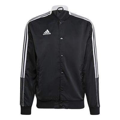 adidas MEN'S TIRO BOMBER TRACK TOP JACKET BLACK FOOTBALL TRAINING RETRO NEW BNWT