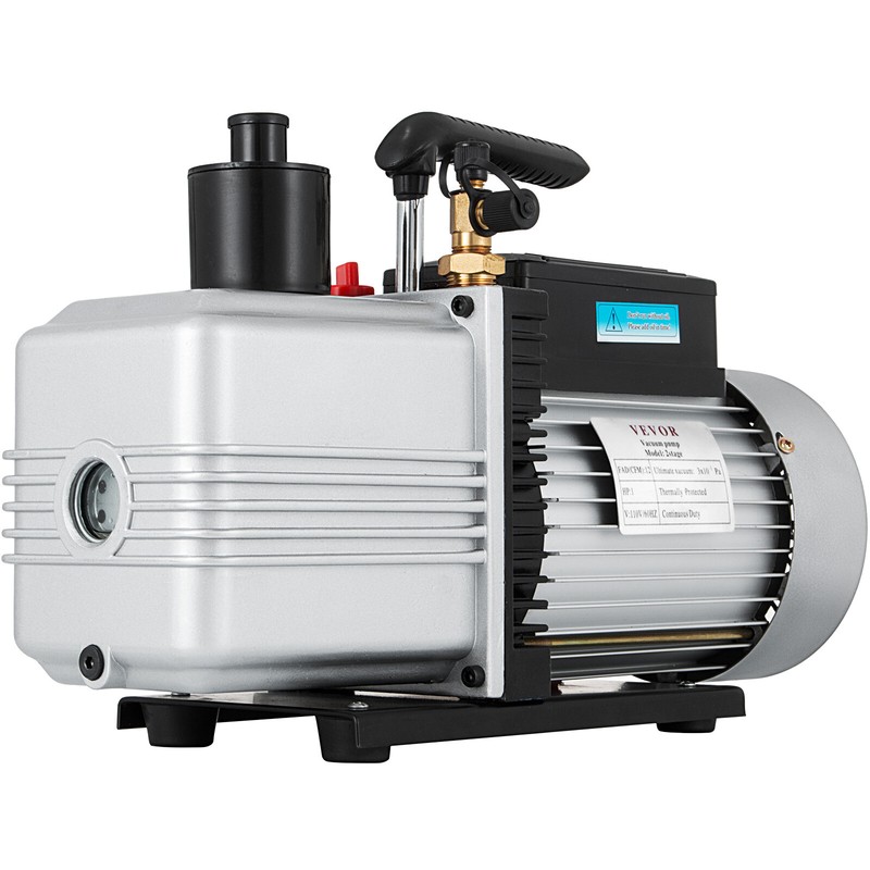 Dual 2 Stage 12cfm Vacuum Pump 1 Hp Rotary Vane Deep Hvac Ac Air Tool