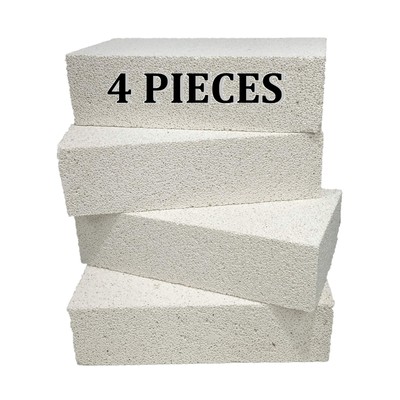 Insulating Fire Brick for Ovens, Kilns, Fireplaces, Forges - 4 Piece Full Bri...