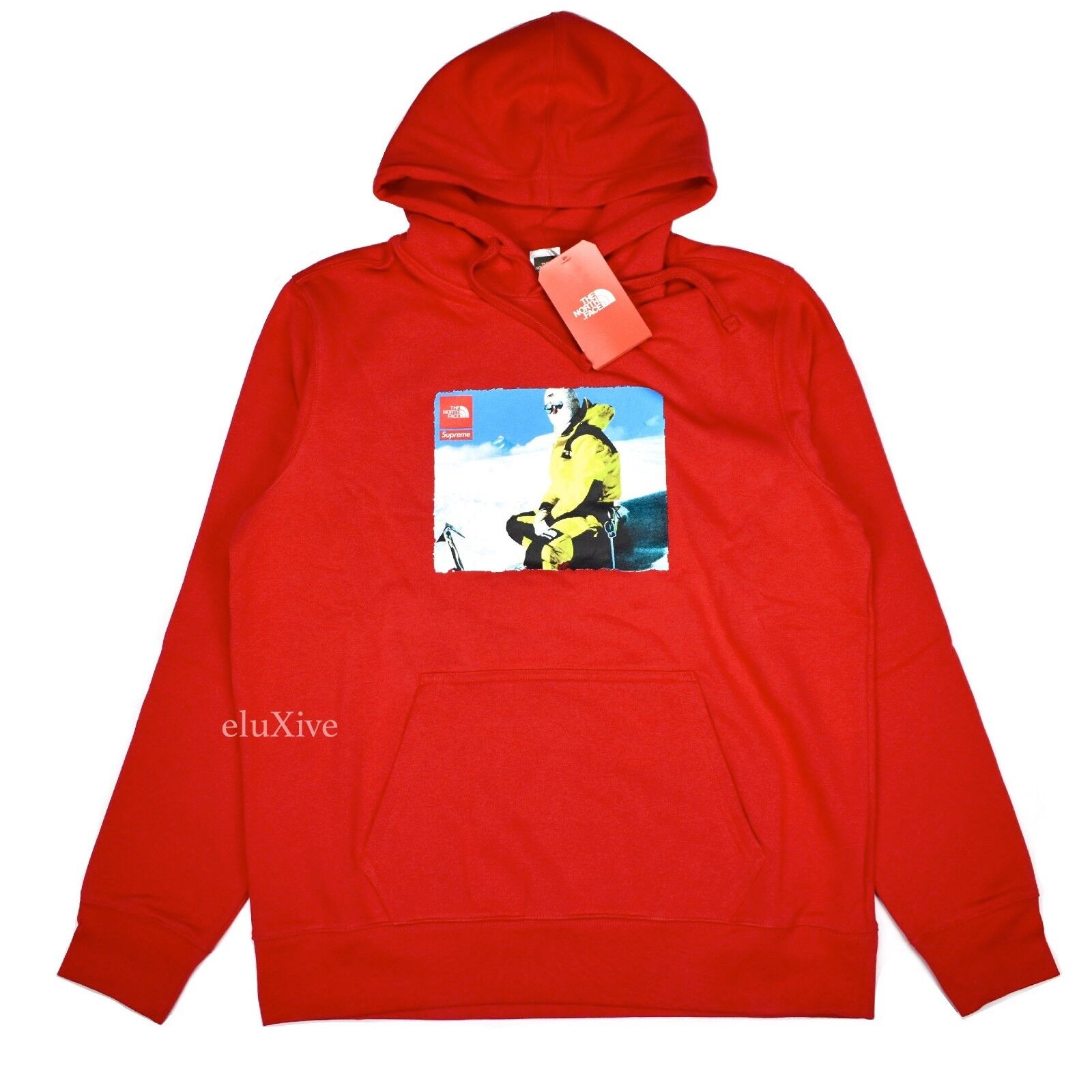 NWT Supreme x The North Face Men's Red Photo Box Logo Hoodie NWT Supreme x The North Face Men's Red Photo Box Logo Hoodie