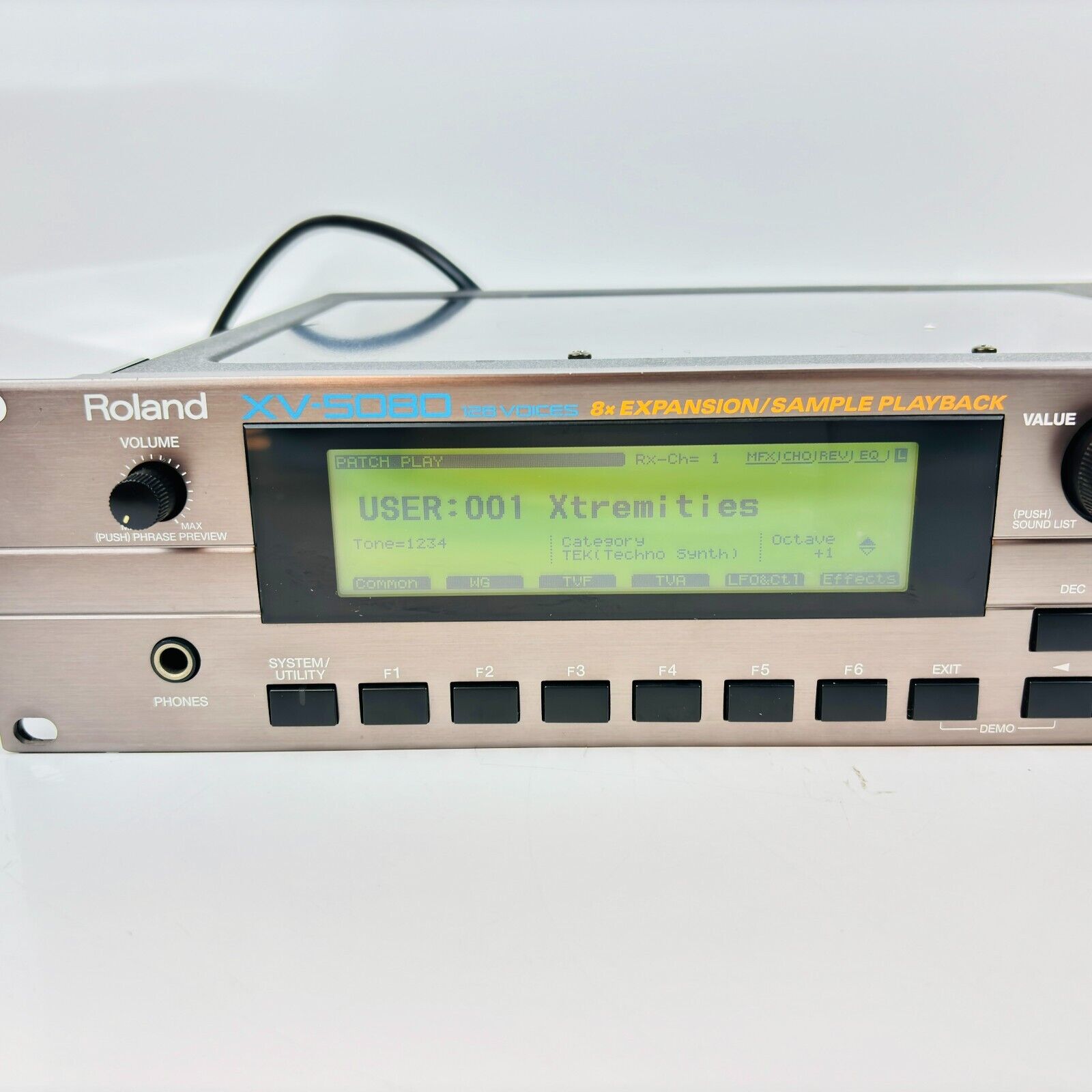 Roland XV-5080 128-Voice Synthesizer Module With Power Cable Roland XV-5080 128-Voice Synthesizer Module With Power Cable