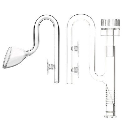 Glass Lily Pipe Mini Outflow & Inflow with Surface Skimmer 10mm for 9/12mm Tu...