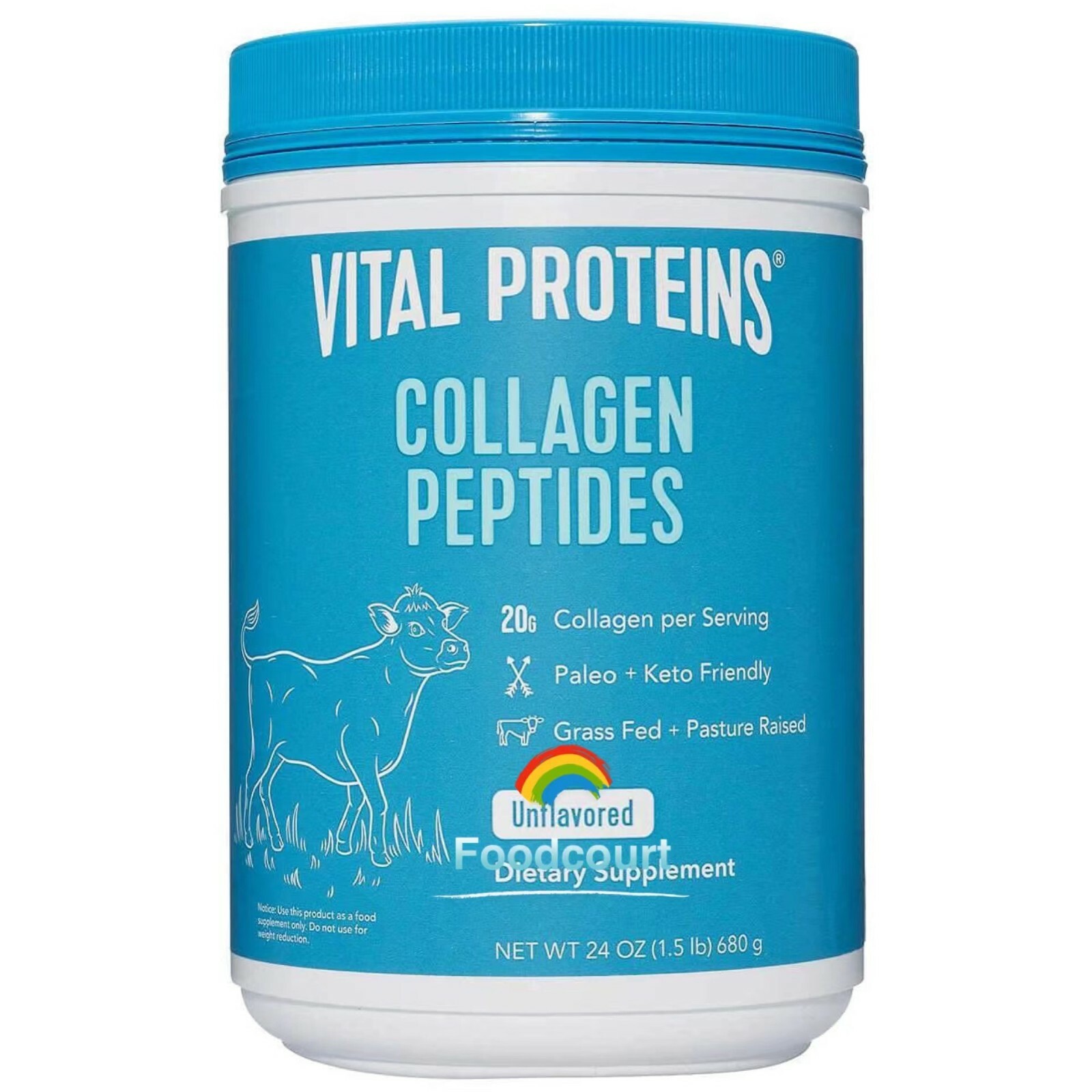 Vital Proteins Collagen Peptides Unflavored 24 oz, Exp. 06