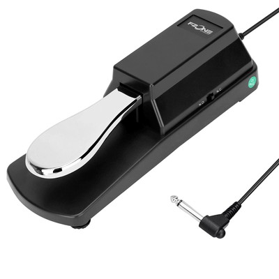 Sustain Pedal for MIDI Keyboards Digital Pianos Foot Pedal 6.6FT Extension Ca...