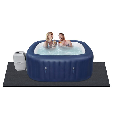 75'' x 75'' Extra Large Hot Tub Pad Inflatable Hot Tub Mat Outdoor Indoor Ground