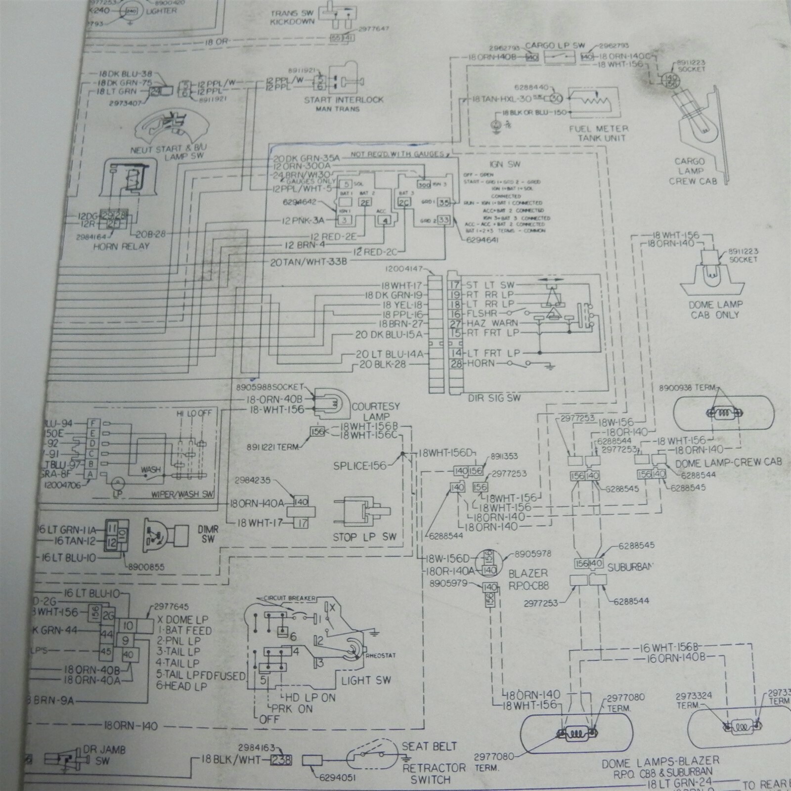 1977 GMC TRUCK MODELS 10 THRU 35 INCLUDING C, D 80 FACTORY OEM WIRING