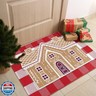FuWeave 2 Pcs Christmas Doormats with Outdoor Rug Gingerbread Door Mat Combo Set 100% Coir Welcome Mat and 27.5