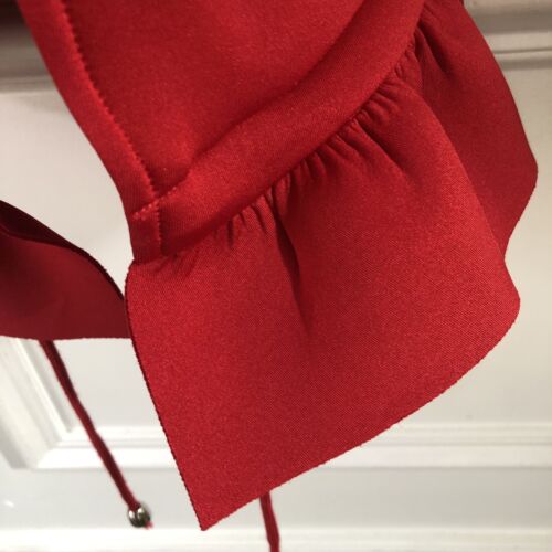 Pre-owned Urban Outfitters Nicopanda Ruffle Jacket (m) Red - Brand With Tags (sold Out) Msrp $800