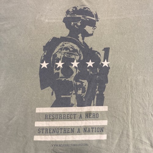 STIHL Mens Military T Shirt Resurrect A Hero Strengthen A Nation Army