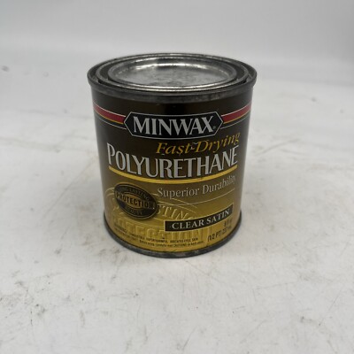 Minwax 1/2 pt  Clear Fast-Drying Oil-Based Polyurethane Clear Satin 8 Oz