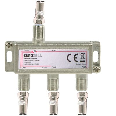 Breitband Kabel Verteiler 3-fach TV Weiche DVB-T Kabelfernsehen DVB-C Splitter