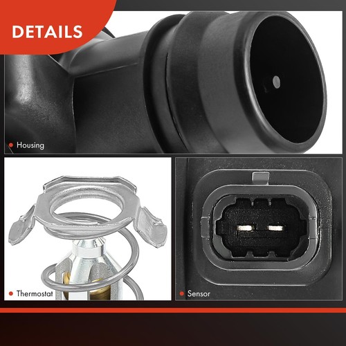 Coolant Thermostat Assembly w/ Sensor for Chevy Cruze Sonic Trax 1.4L 2011-2019