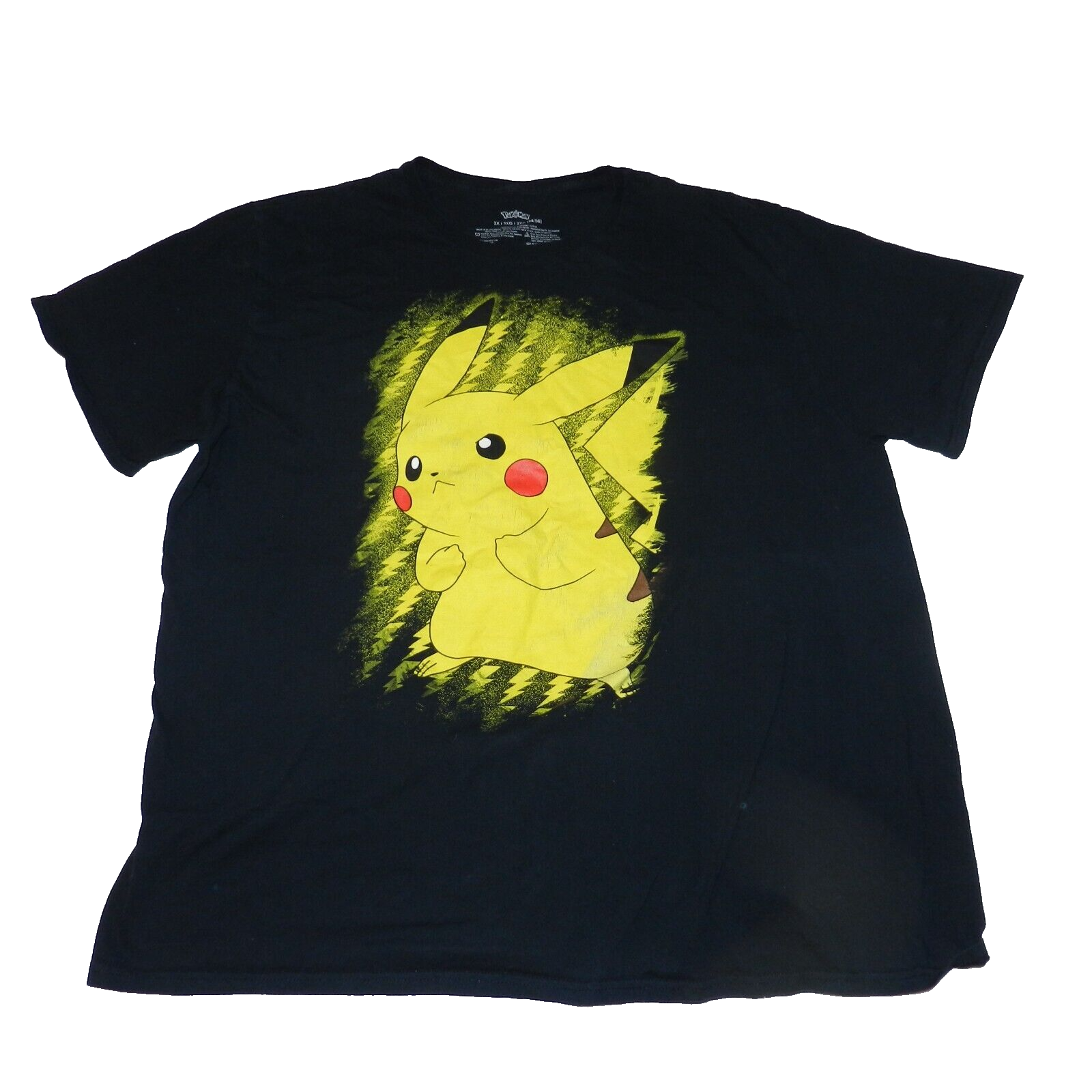 pikachu-様　シャツ Pokemon Pikachu T Shirt Adult Size 3X Mad Angry Face