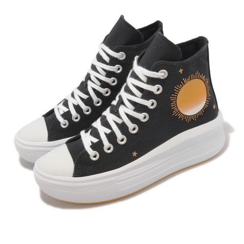 

Converse Chuck Taylor All Star Move HI Черный Белый Оранжевый Женщины Повседневная A02896C, Chuck Taylor All Star Move Hi