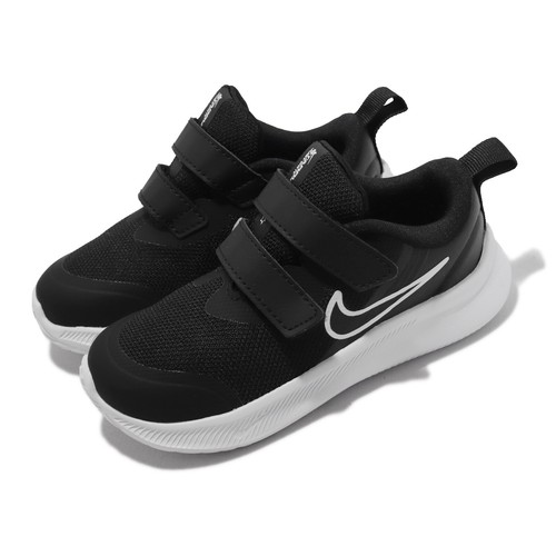 

Nike Star Runner 3 TDV Черно-белые кроссовки для малышей с ремешком DA2778-003, Черный, Star Runner 3 Tdv